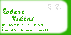 robert niklai business card